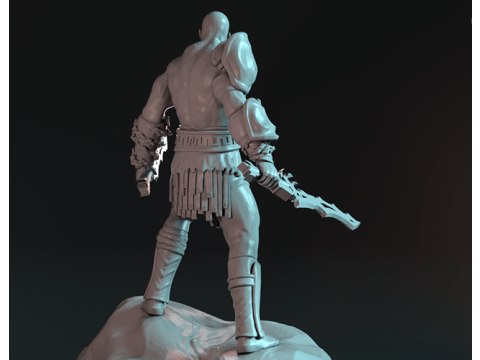 God of War Kratos 3D Figuries Ready To Print 3D Принт Модель