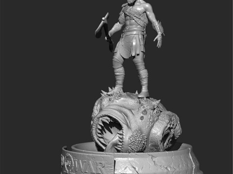 Kratos - God Of War 3D Figuries Ready To Print 3D Print Model