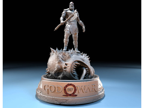 Kratos - God Of War 3D Figuries Ready To Print 3D Print Model
