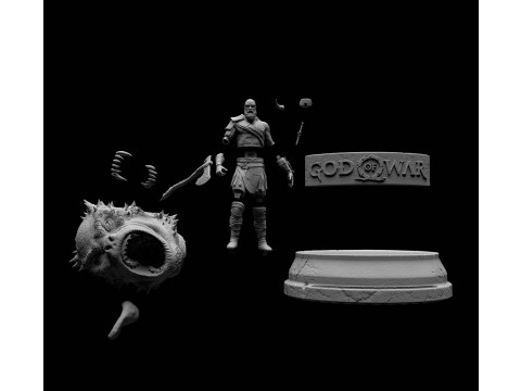 Kratos - God Of War 3D Figuries Ready To Print 3D Print Model