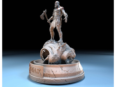 Kratos - God Of War 3D Figuries Ready To Print 3D Print Model