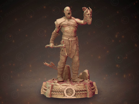 Kratos - God Of War Ready To Print Model do druku 3D