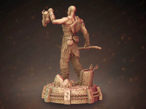 Kratos - God Of War Ready To Print 3D Print Model