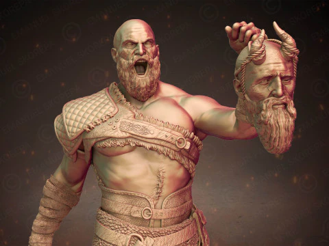 Kratos - God Of War Ready To Print 3D Print Model