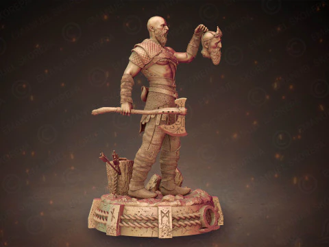 Kratos - God Of War Ready To Print 3D Print Model