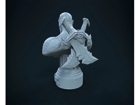 Kratos Bust - Arstation Ready To Print 3D Print Model