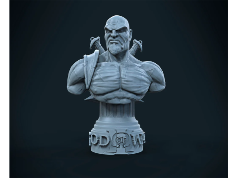 Kratos Bust - Arstation Ready To Print 3D-Druckmodell