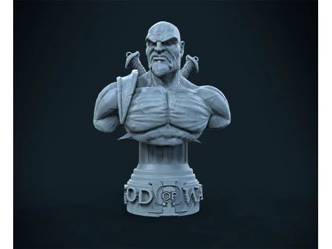Kratos Bust - Arstation Ready To Print 3D Print Model