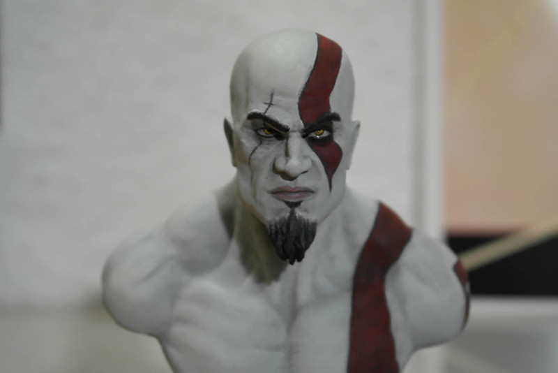 Kratos Bust Ready To Print 3D 打印模型 .c4d .max .obj .3ds .fbx .stl .blend