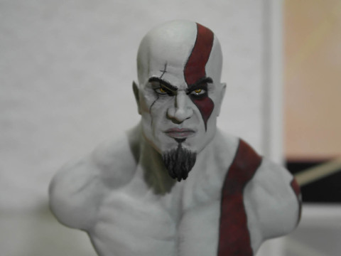 Kratos Bust Ready To Print 3D Print Model