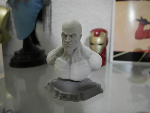 Kratos Bust Ready To Print 3D 打印模型