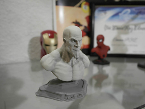 Kratos Bust Ready To Print 3D 打印模型
