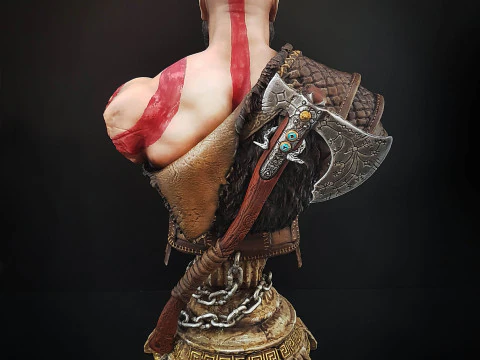 Kratos Bust 3D Print Model
