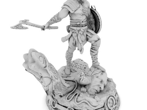 Kratos 3D Figuries Ready To Print 3D Print Model
