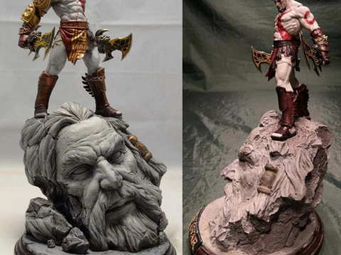 Kratos VS Zeus Ready To Print 3Dプリントモデル