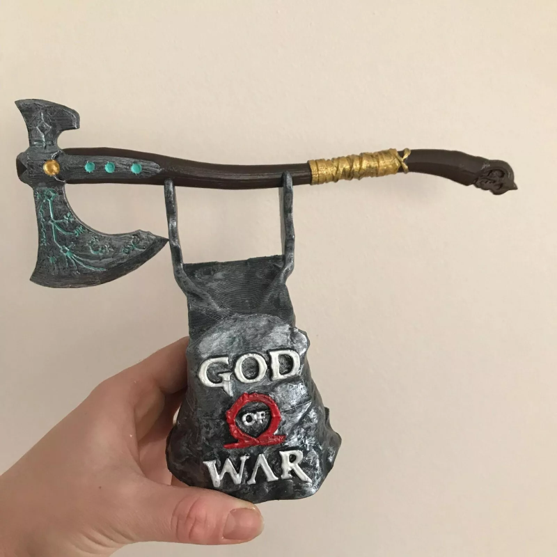 PS4 God Of War Stand Ready To Print 3D Принт Модель .c4d .max .obj .3ds .fbx .stl .blend