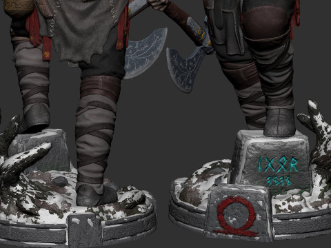 Kratos God Of War Ready To Print 3Dプリントモデル