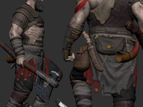 Kratos God Of War Ready To Print 3Dプリントモデル