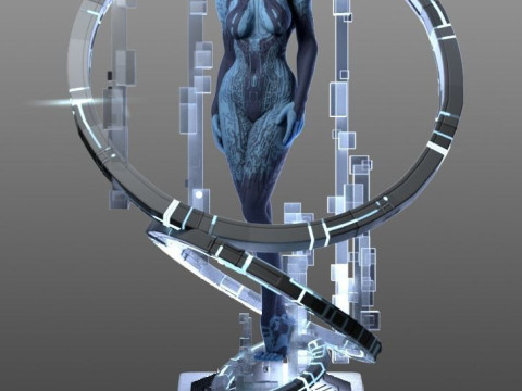 Alexis Arroyo Cortana - Halo Ready To Print 3D Print Model