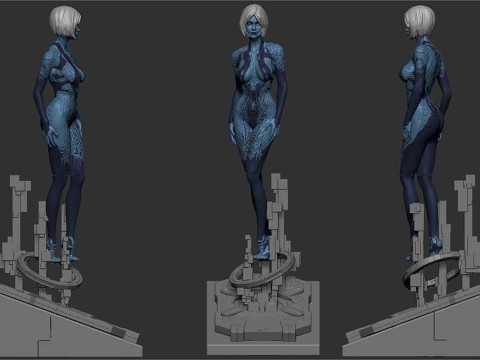 Alexis Arroyo Cortana - Halo Ready To Print Modèles 3D en vedette