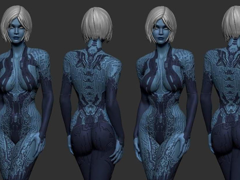 Alexis Arroyo Cortana - Halo Ready To Print Modèles 3D en vedette