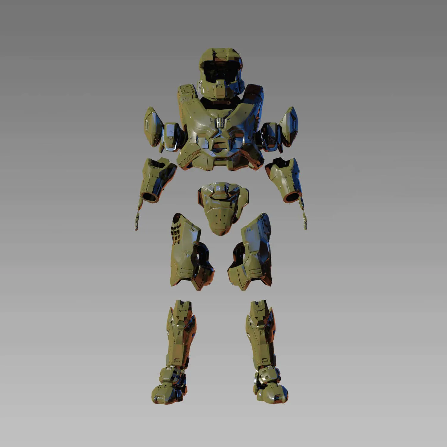 Halo5 MK6 Master Chief Full Armor 3D Print Model .c4d .max .obj .3ds .fbx .stl .blend 