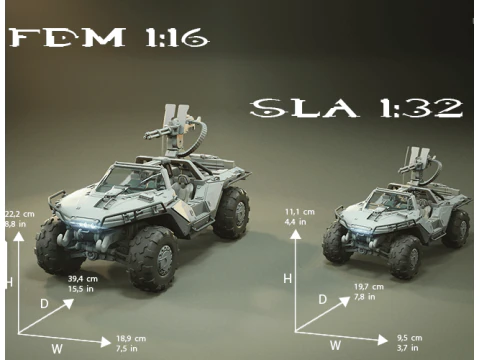 Warthog DLP SLA SLS 인쇄 준비 완료 3D 프린트 모델