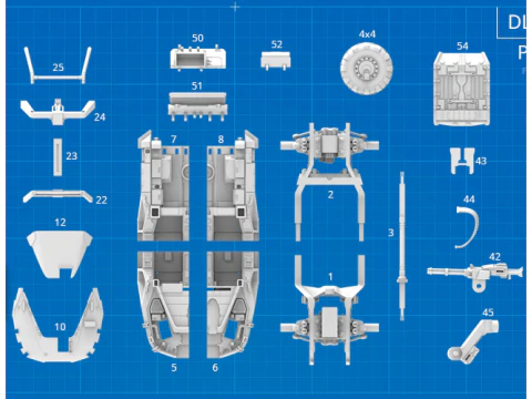 Warthog DLP SLA SLS 인쇄 준비 완료 3D 프린트 모델
