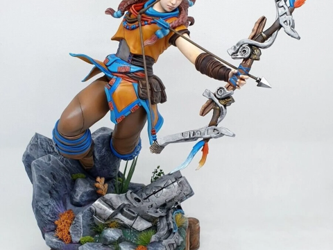 Aloy From Horizon Zero Dawn Ready To Print Modèles 3D en vedette