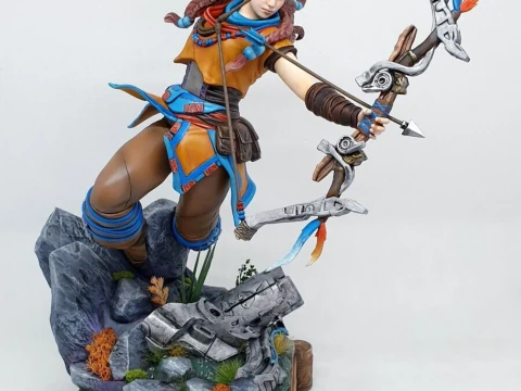 Aloy de Horizon Zero Dawn lista para imprimir Modelo de impresión 3D