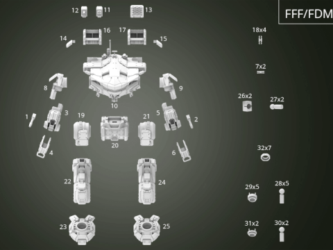 King Crab MWO Ready To Print 3D-printmodel