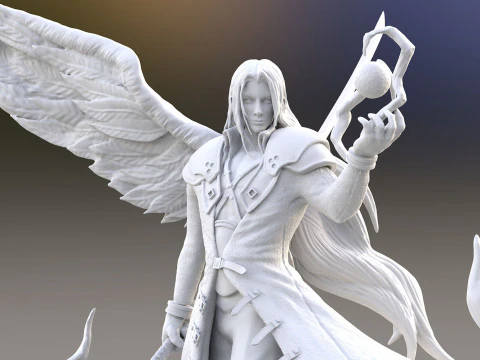 Sephiroth Kingdom Hearts Ready To Print 3D Print Model