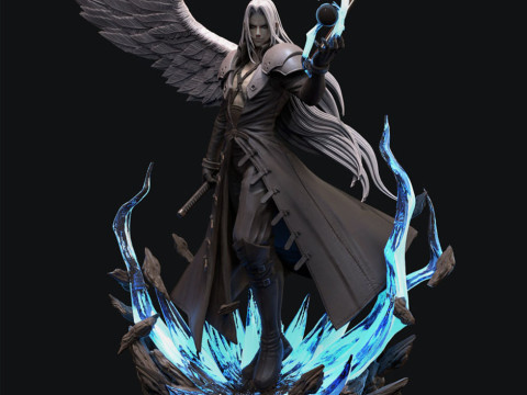 Sephiroth Kingdom Hearts Ready To Print 3D प्रिंट मॉडल
