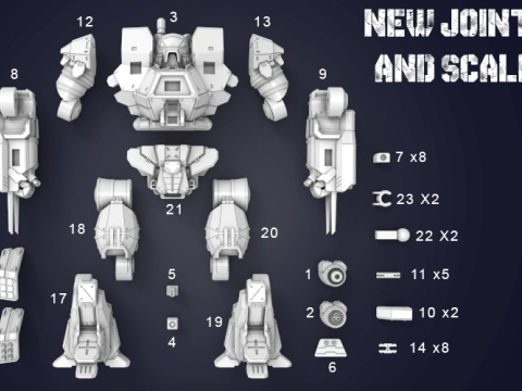 Kodiak Mech 3D Figuries Ready To Print 3D Print Model