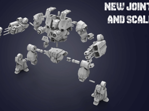 Kodiak Mech 3D Figuries Ready To Print 3D Print Model