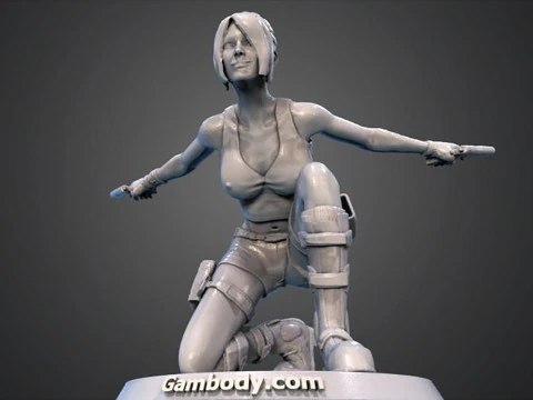 Lara Croft Ready To Print 3D Print Model