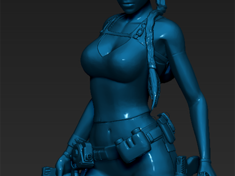 Lara Croft Classic Ready To Print Model do druku 3D