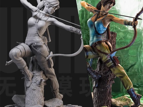 Lara Croft 3D Figuries Ready To Print Model do druku 3D