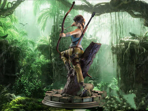 Lara Croft 3D Figuries Ready To Print 3D Print Model