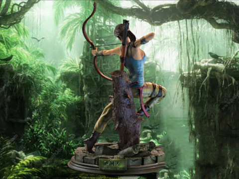 Lara Croft 3D Figuries Ready To Print 3D Print Model