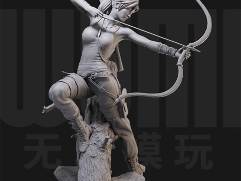 Lara Croft 3D Figuries Ready To Print 3D Print Model