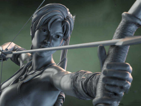 Lara Croft 3D Figuries Ready To Print 3D Print Model