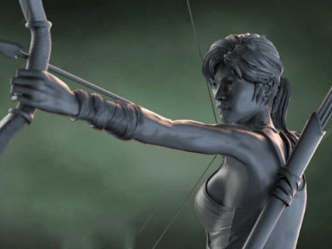 Lara Croft 3D Figuries Ready To Print 3D Print Model