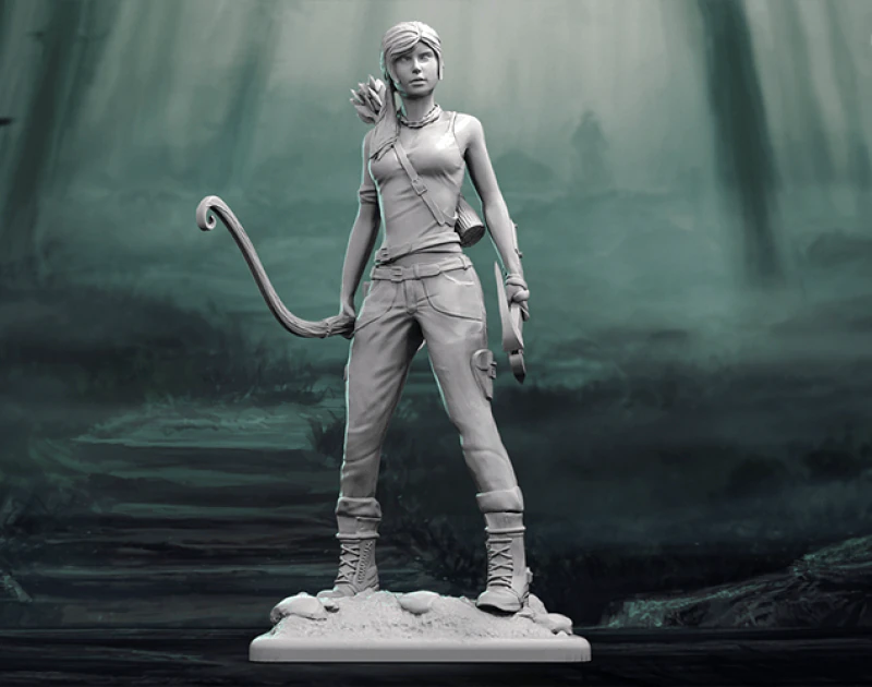 Lara Croft Ready To Print 3D Print Model .c4d .max .obj .3ds .fbx .stl .blend