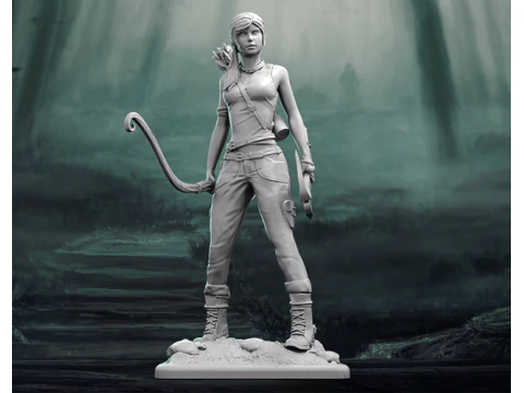 Lara Croft pronta per la stampa Modello di stampa 3D