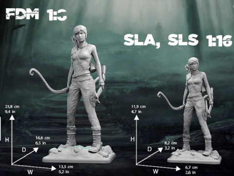 Lara Croft Ready To Print 3D Print Model