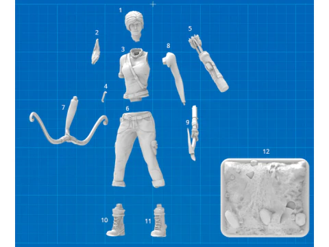 Lara Croft Ready To Print 3D Print Model