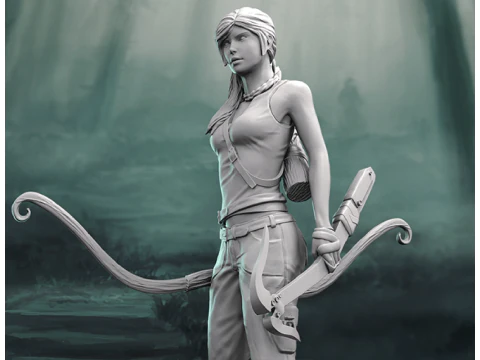 Lara Croft Ready To Print 3D Print Model