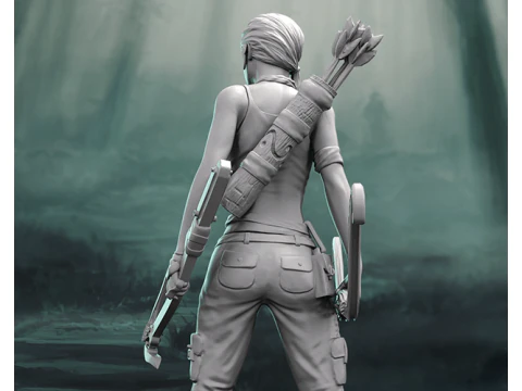 Lara Croft Ready To Print 3D Print Model