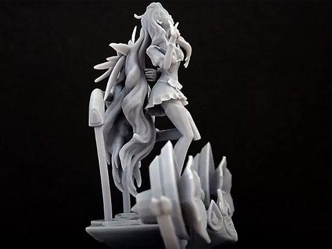 Seraphine League Of Legends 3D Figuries Ready To Print Model Cetak 3D